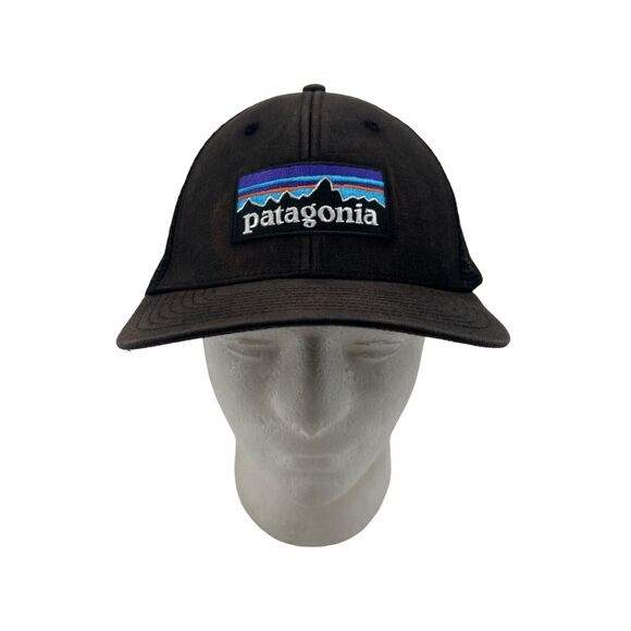 Patagonia Hat Mens Snapback Black Mesh Back Adjustable Trucker Baseball Cap - Picture 1 of 10